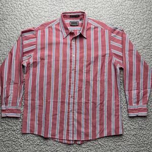 Vintage Excursions Western Striped Button Up Shirt Men Large 16-16.5 Long Sleeve